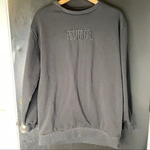 Postergirl Black Logo Sweatshirt